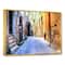 Designart - Pictorial Street of Old Italy - Cityscape Framed Canvas Art Print